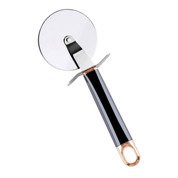 Raindrops Practical Pizza Wheel Cutter with Ergonomic Handle for Kitchen Use Made of Stainless Steel and ABS Black