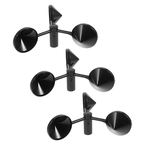 FOMIYES 3-Pack Portable Black Metal Handheld Anemometer Wind Speed Meter for Accurate Weather Monitoring and Outdoor Activities