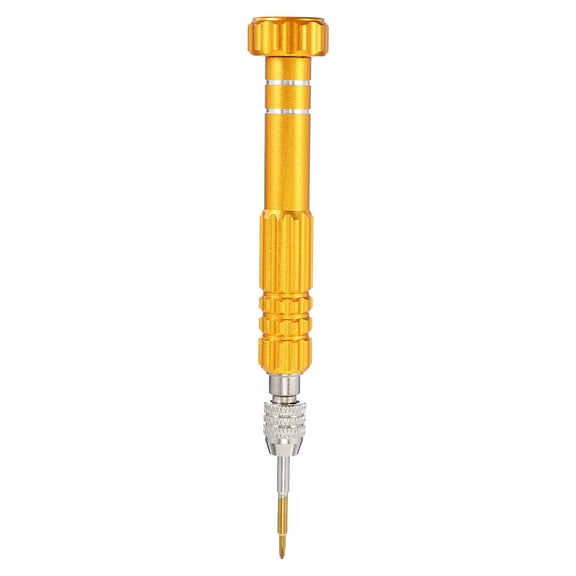 Raindrops Golden Cylindrical Handle Screwdriver Multi Purpose Maintenance 1 Set