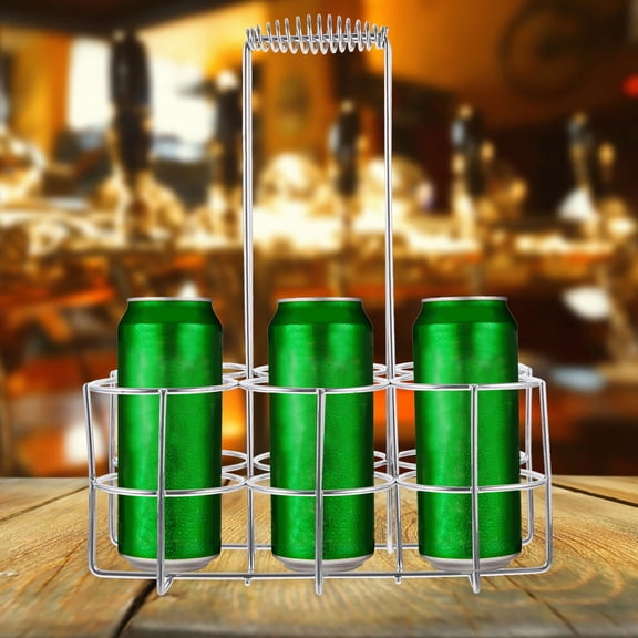 DEMACRIO Bottle Holder Rack Beer Can Rack Silver Iron 1Set for Party