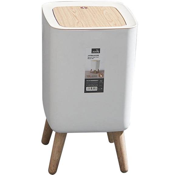 Raindrops  Press Pop-up Lid Trash Can Pet-proof Large Capacity Office