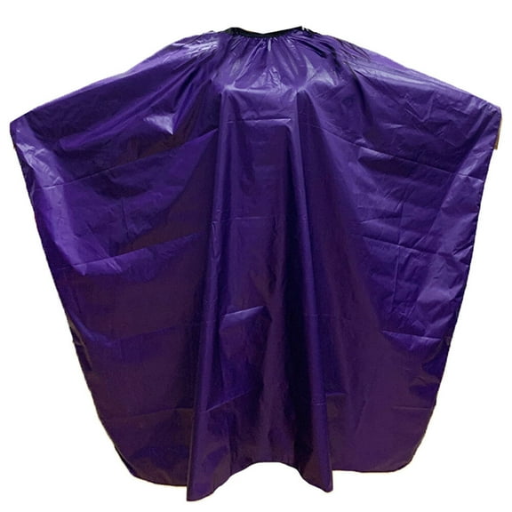 Raindrops Professional Waterproof Hairdressing Cape with Snap Closure (Purple)