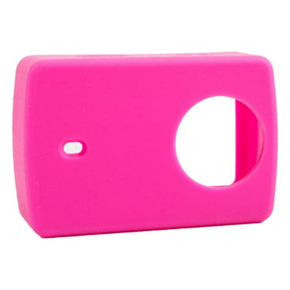 Raindrops Protective Case with Lens Silicone Covers for YI 4K Action Camera (Rosy Color)