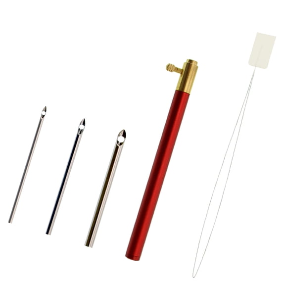 Raindrops Red Punch Needle Craft Kit with Comfortable Ergonomic Handle for Embroidery, Needlework & Projects, 1 Set