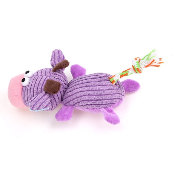 Raindrops Squeaker Dog Toy Interactive Play Pet Dog Plush Toy Purple 1Pack