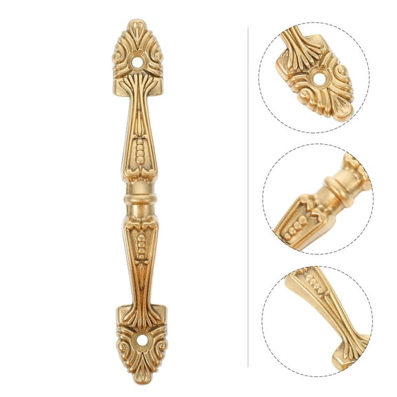 Raindrops  Pure Copper Handle Knobs Drawer Kitchen Cabinets Door Handles Golden