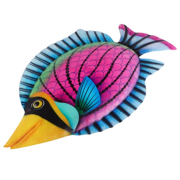 Raindrops Purple Iron Fish Wall Decor for Contemporary Home Decoration Easy to Hang Indoors and Outdoors 7.5 Inches