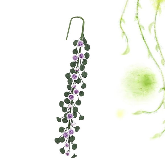 Raindrops Purple Resin Artificial Flower for Home Decoration Create Romantic Atmosphere Wedding Bouquet 7 Inch