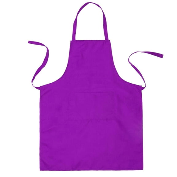 Raindrops Purple Waterproof Bib Chef Apron with Pockets for Kitchen and Restaurant Use 60x70cm