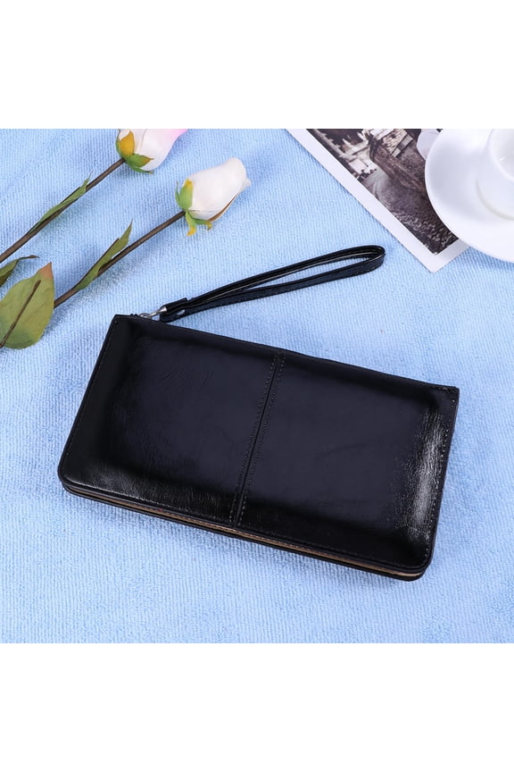 Purses Wallet Wallet Zipper Closure Wallet Ladies 21.00X11.00X3.00CM Black