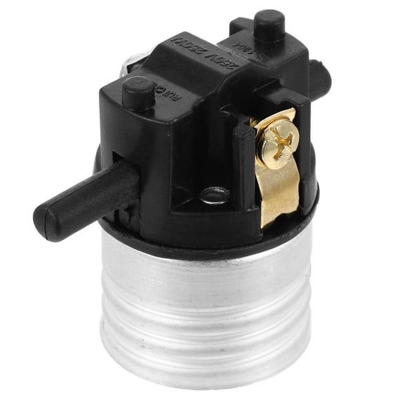 Raindrops E26 Lamp Socket Replacement with Push Switch, Lamp Holder for E26 Bulbs, Lighting Repair Part for Home and Commercial Use