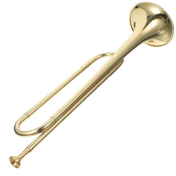 REOFLYUP Kid Musical Instrument Trumpet Golden 1Set 19.3x4.6x4.6in
