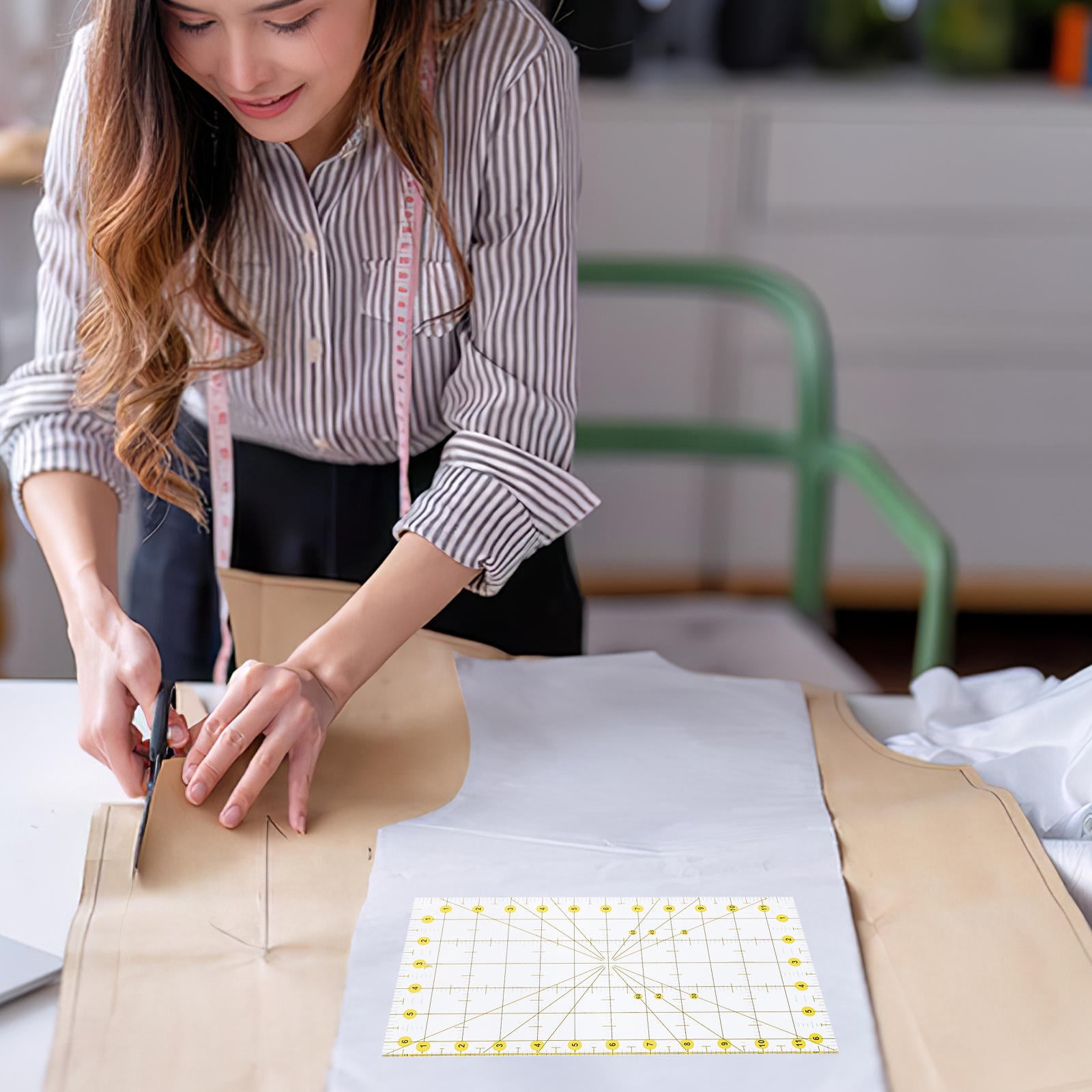 Raindrops Quilting Ruler Patchwork Ruler Rectangle Shape Ruler Fabric ...