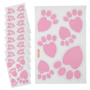 Raindrops Easter Bunny Paw Print PVC Stickers and Decals for Walls and Floors - Easy to Apply and Remove, Decorative Home Decals