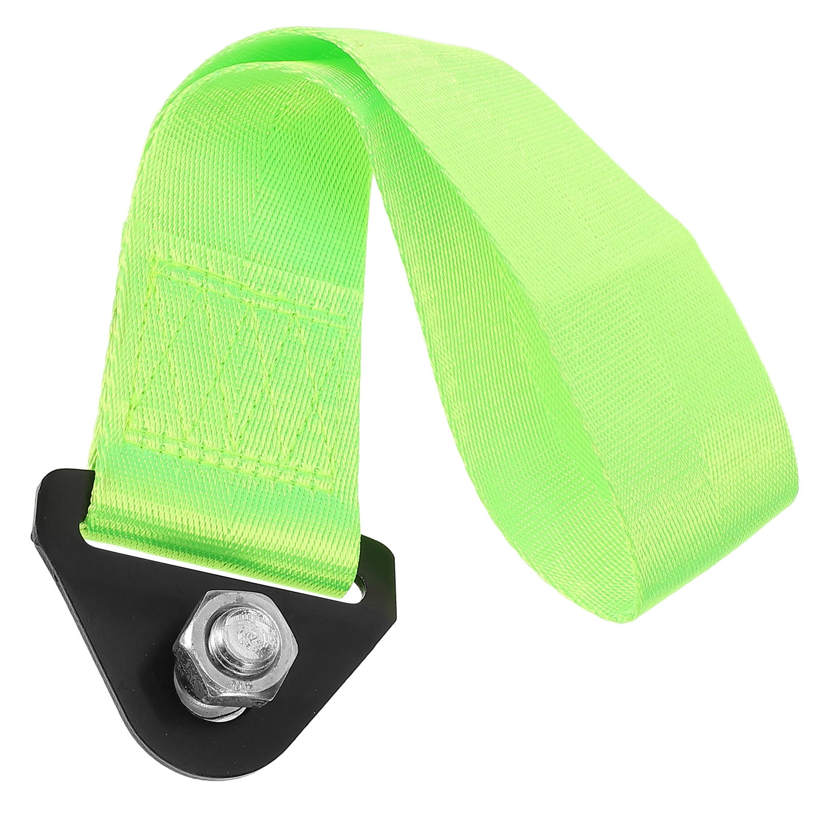 X AUTOHAUX Fluorescent Green Car Tow Hook & Bumper Strap – Universal Aluminum Alloy Trailer Belt