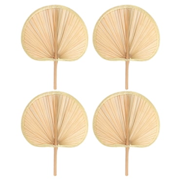 3PCS Hand-made Big Cattail Leaf Fan Old Type Cooling Fan Mosquito Repelling Fan Brown Leaf BBQ Palm Leaf Multi Purpose Handheld Home Use K
