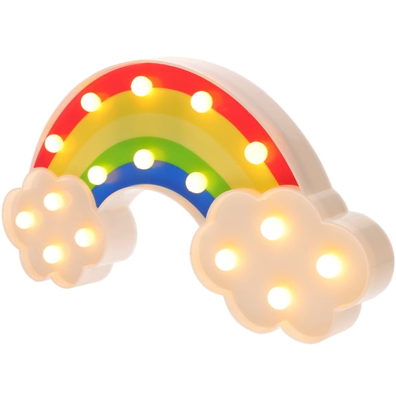 Raindrops Rainbow Night Light for Girls with PVC Material and Multi Color for Decorative Use in .5 Inches