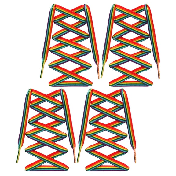 Raindrops Rainbow Shoelaces for Sneakers Made of Strong Polyester Multi Color 2 Pairs Fits Most Shoes