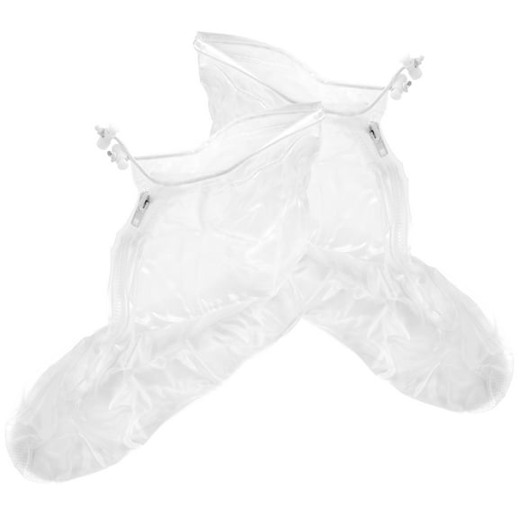 Raindrops  Rainproof Shoe Cover Boot Safety Shoes Waterproof Covers White