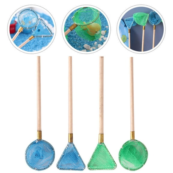 Raindrops Miniature Fishing Net 1:12 Scale Model for Mini Garden Decor and Dollhouse Accessories Photo Prop