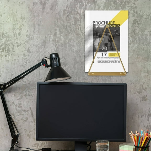 CHICHUMID Wall Record Holder Golden Iron for Users Needing Storage 1Set 9.4x7.2in