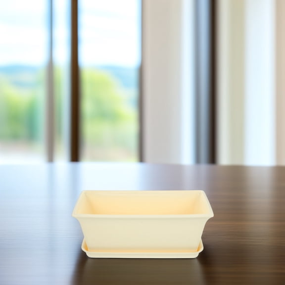 Raindrops  Rectangular Flower Pot Big Labels Outdoor Indoor Pots for Plants White