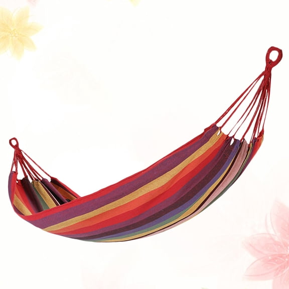 Raindrops Rectangular Canvas Hammock 1-Pack Outdoor Leisure and Camping Relaxation Gear