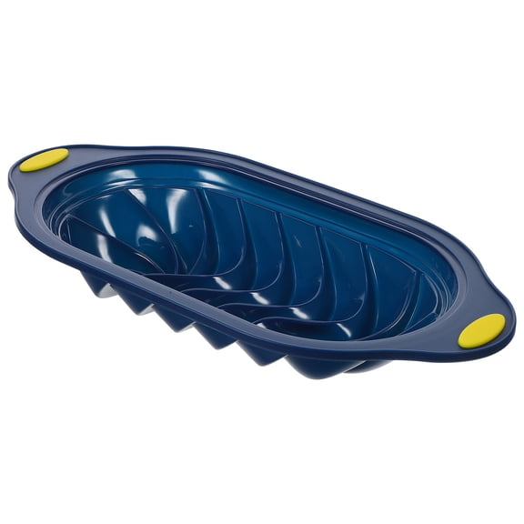Raindrops Navy Silicone Rectangular Toast Mold Loaf Pan for Baking Bakeware