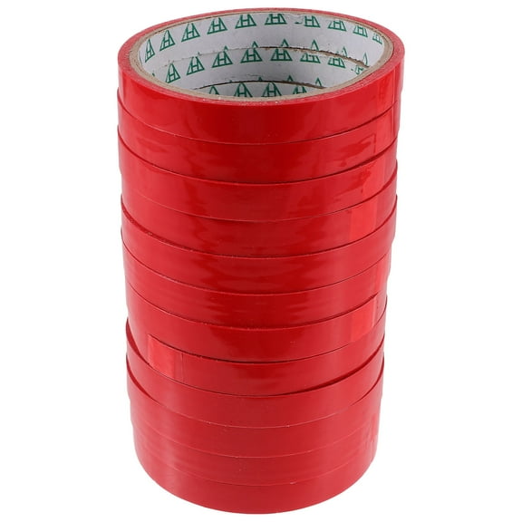 Raindrops Red Bopp 12Pcs Tapes for Packaging for Business Owners and Retailers in Daily Use