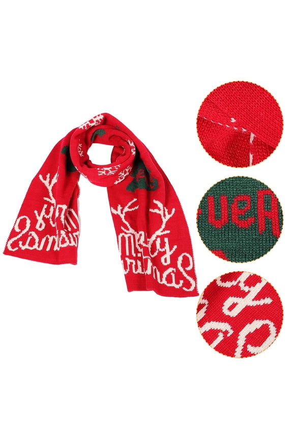 Holiday Scarf Deer Pattern Polyacrylic Fiber 1Pack