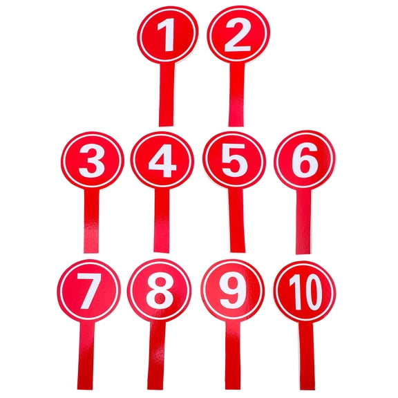 Raindrops Red Handheld Voting Score Boards Made of Foams for DIY Use Simple and Practical 10 Pieces