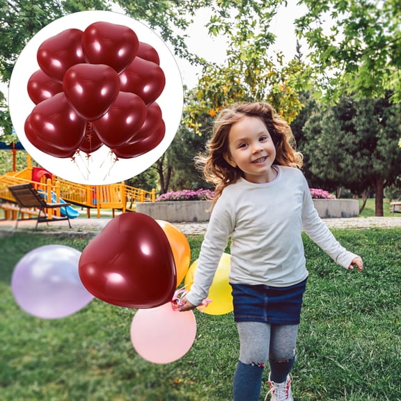 Raindrops Red Heart Shaped Latex Balloons for Decoration Create Romantic Party Scene Props 50pcs