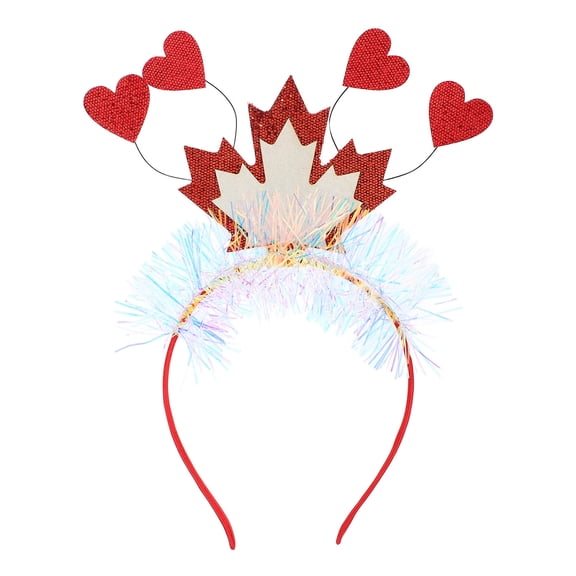 SHINYPASING Headband Cloth Iron Wire Plastic Women Festival Party 1Pcs 10.6X9.1X0.4In