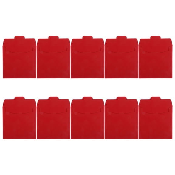 Raindrops Red Paper DVD Sleeves Portable Disc Case for Storage 10 Pieces Lightweight and