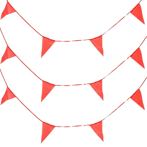 Raindrops Red Polyester Hanging Banner for Decorating Perfect for Parties and Events 1 Set