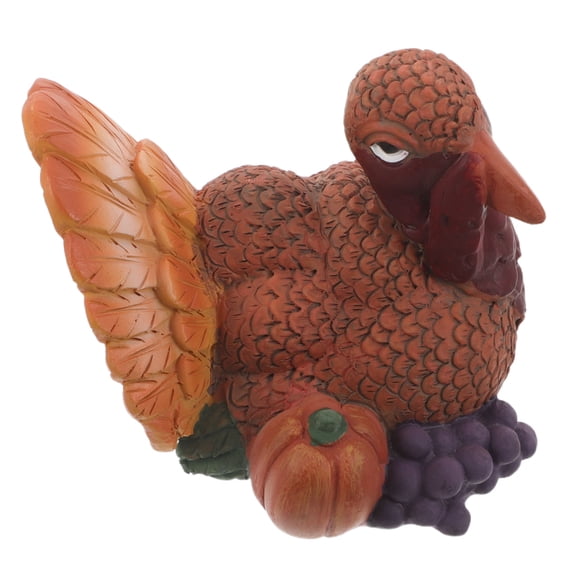 FOMIYES Unique Red Tsgiving Turkey Sculpture Resin Yard Decor for Festive Display