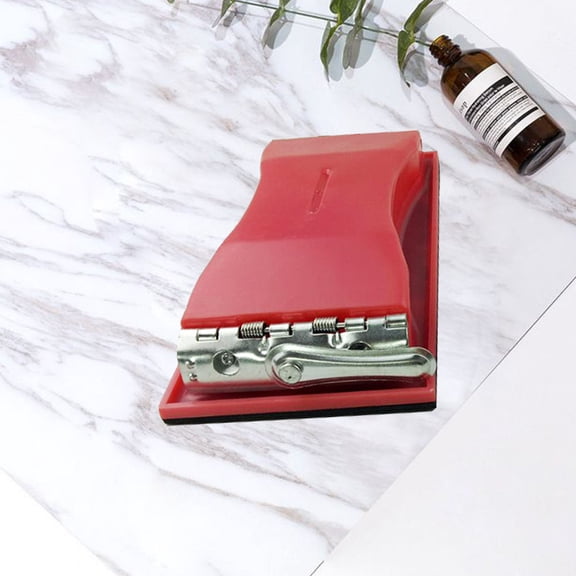 Raindrops 1Pc Red Plastic and Metal Sandpaper Holder Tool with Strong Clip for Grinding