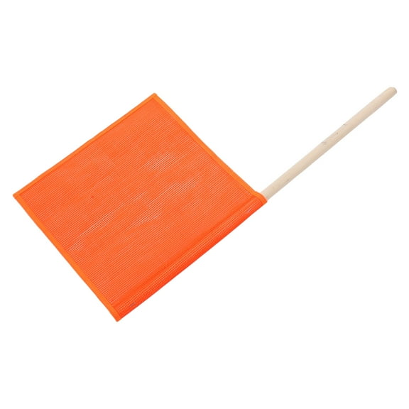 Raindrops Red Wooden Pole Hand-Waving Traffic Safety Flag for Trucks High Visibility Warning