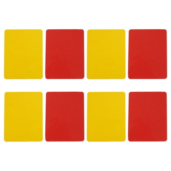 Raindrops Referee Cards For Football 8Pcs Rectangular PVC Design For Match Officials