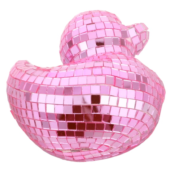 Raindrops Reflective Pink Glass Duck Disco Ball Decorative Animal Ornament for Disco Party Decor