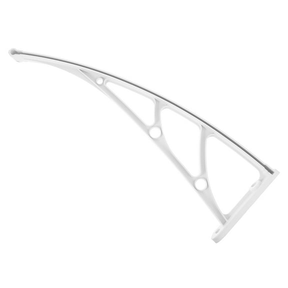 Raindrops White PVC Awning Bracket for Patio, Balcony, Roof - , Weather Resistant Support
