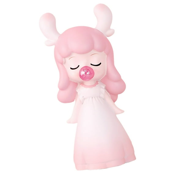 Raindrops Resin Ornaments Pink Piggy Bank for Girls Automatic Bubble Blower Child