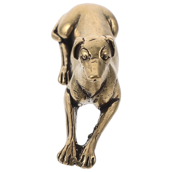 Raindrops Retro Brass Hound Figurine Stylish Dog Adornment For Home Compact And Material For Use For Desks And Tables