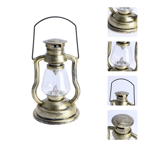 Raindrops Retro Kerosene Lamp 1Pc Abs Material Lantern Shape Night Light For Bar Hotel Decor Warm Ambience