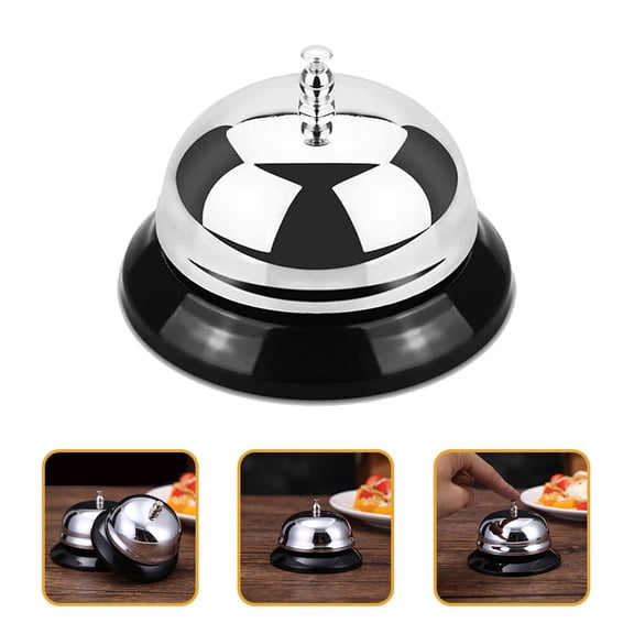 Raindrops Metal Call Bell Set for Bar Equipment, 3 Pieces, 3.34x3.34x2.55in, Perfect for Restaurant and Home Use