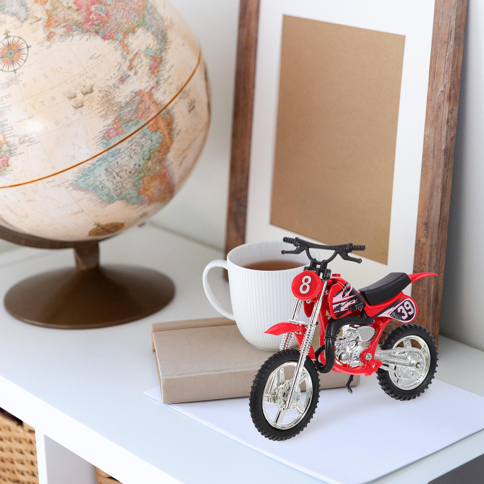Raindrops Retro Motorcycle Model Decorative Alloy Desktop Ornament for ...