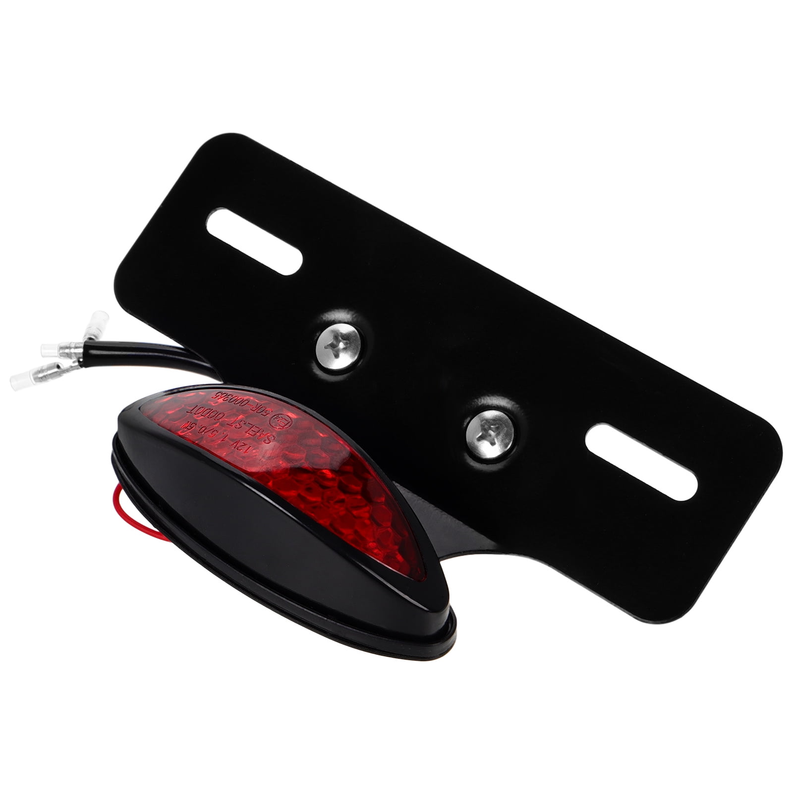 Raindrops Retro Vintage Oval Brake Tail Light LED Brake Tail Light with License Plate Bracket Compatible with Harley Old School CB