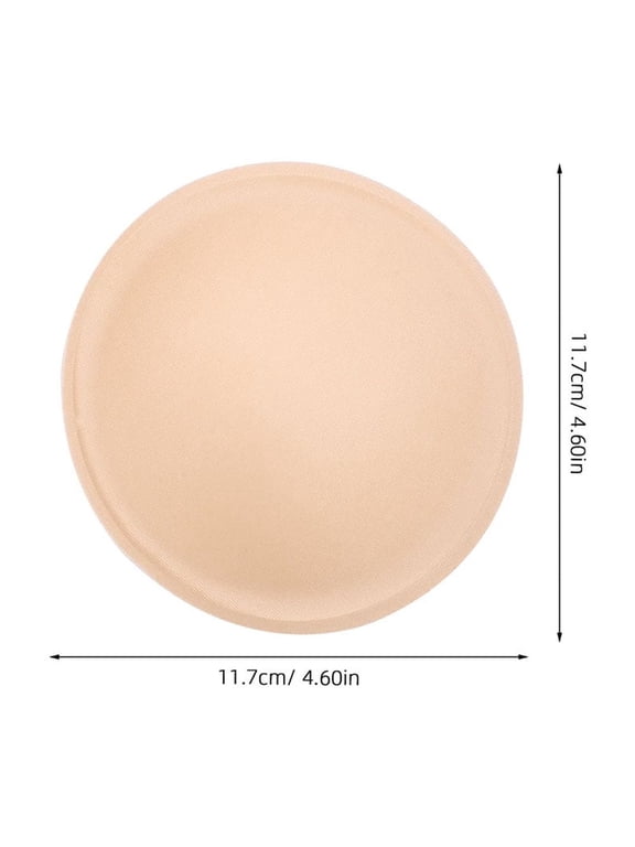 Reusable Bra Inserts for Women Made from Soft Sponge Beige Comfortable Breathable Fullness 4 Pairs