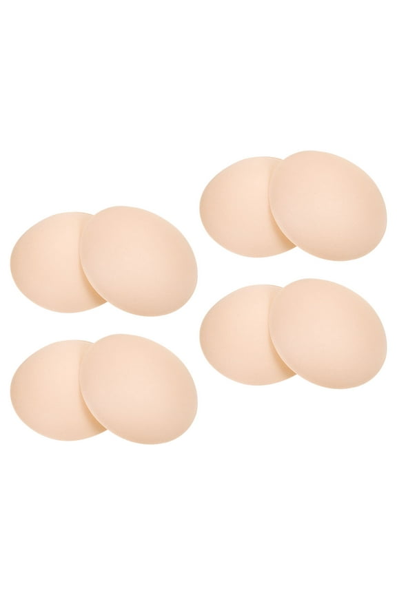 Reusable Bra Inserts for Women Made from Soft Sponge Beige Comfortable Breathable Fullness 4 Pairs