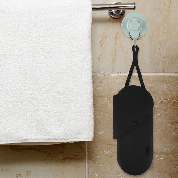 Raindrops Reusable Curling Iron Bag Hair Styling Waterproof Storage Travel Black